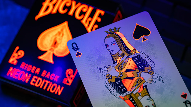 Bicycle Neon Solar-Orange Rider Back Playing Cards by Murphy's Magic Supplies, Inc.