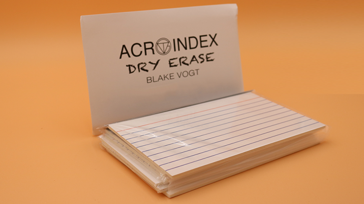 Six Acro Index (Stage) Dry Erase by Blake Vogt by Murphy's Magic Supplies, Inc.