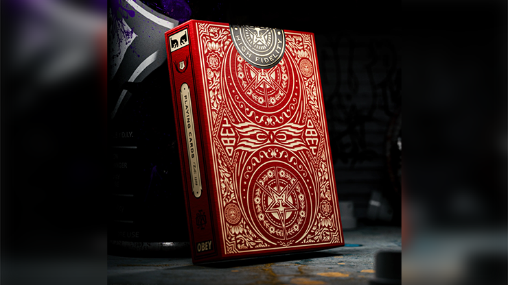 Obey Red Edition Playing Cards by theory11 by Murphy's Magic Supplies, Inc.