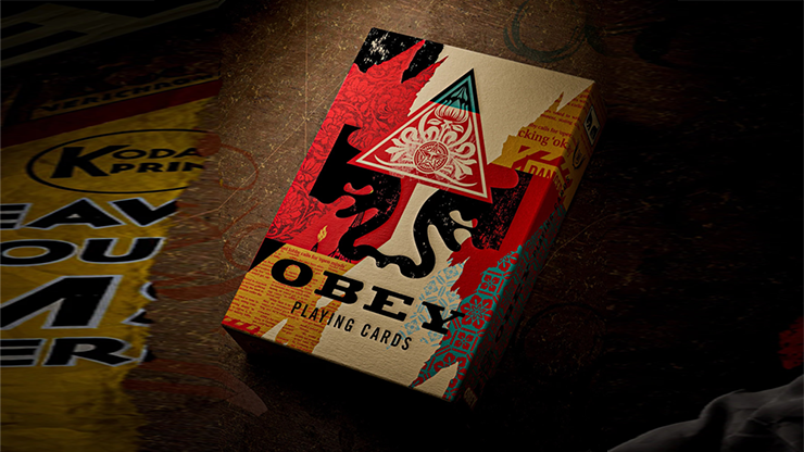 Obey Collage Edition Playing Cards by theory11 by Murphy's Magic Supplies, Inc.