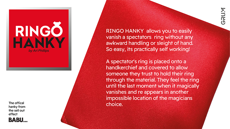 Ringo Hanky (Extra Hanky for BABU) by GRUM® by Murphy's Magic Supplies, Inc.