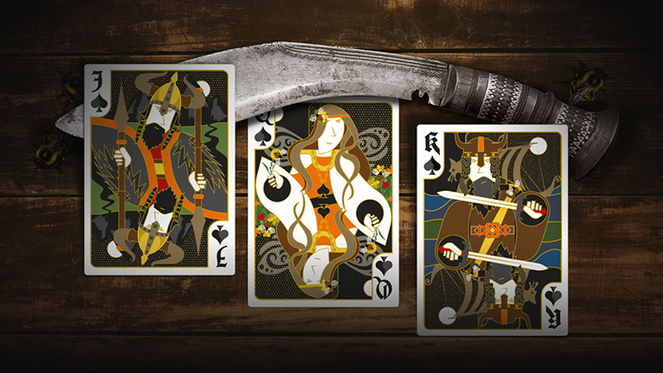 Secret Tale Ragnar MINI White Bee Playing Cards by Murphy's Magic Supplies, Inc.