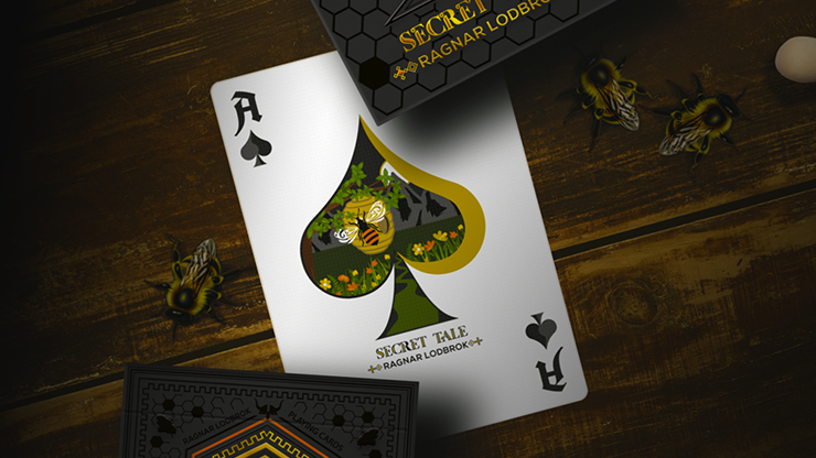 Secret Tale Ragnar White Bee Collector's Playing Cards by Murphy's Magic Supplies, Inc.