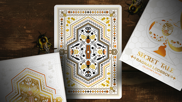 Secret Tale Ragnar White Bee Collector's Playing Cards by Murphy's Magic Supplies, Inc.