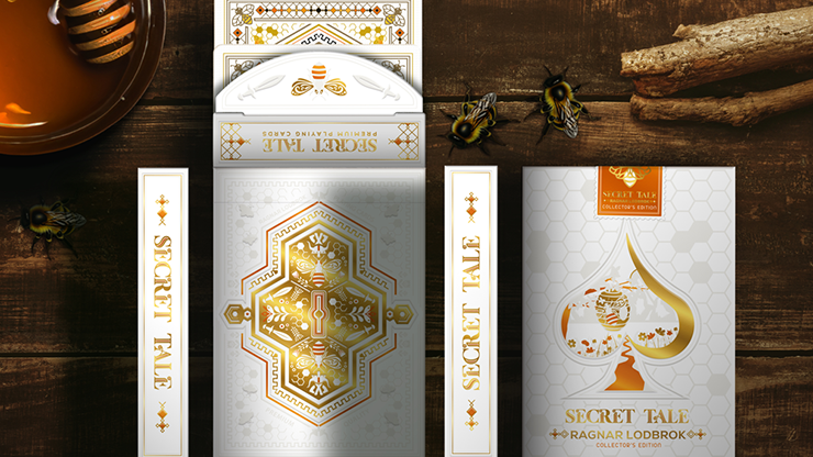 Secret Tale Ragnar White Bee Collector's Playing Cards by Murphy's Magic Supplies, Inc.