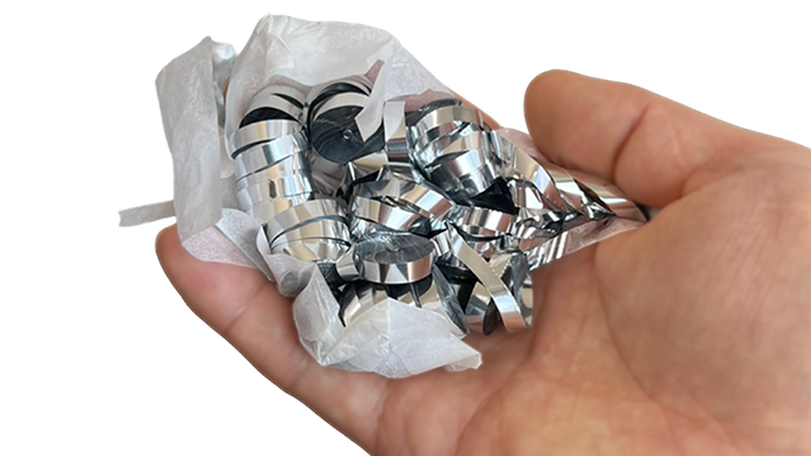 Kabuki Streamer Silver (Small, Pack of 2) Metallic by JL Magic by Murphy's Magic Supplies, Inc.