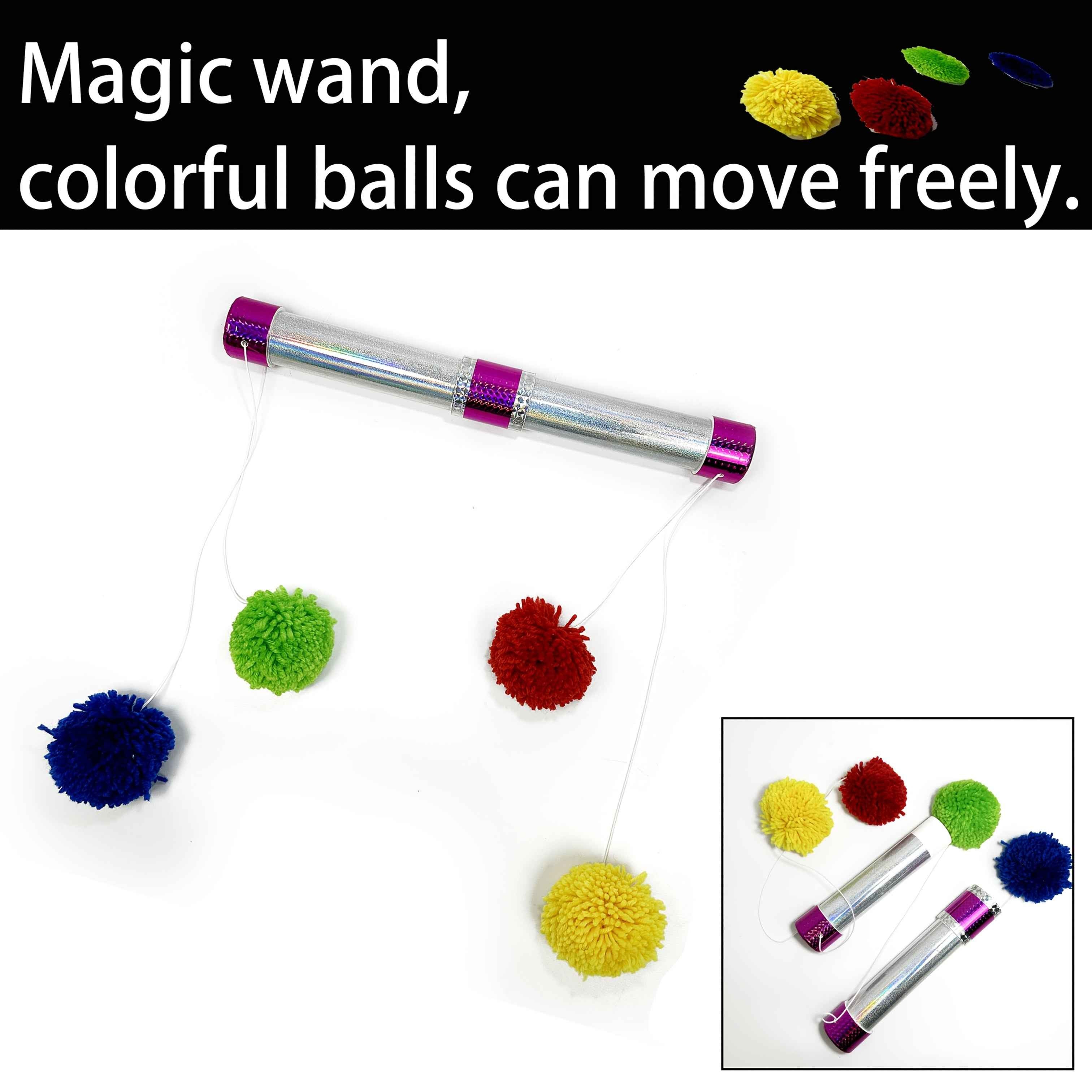 Close-Up Stage Magic Props/Mandarin Duck Love Stick/Four-Color Mandarin Duck Ball/Ancient Color Magic Interactive Telescopic Stick
