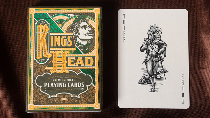 Kings Head (Green & Yellow) Playing Cards by Joker and the Thief by Murphy's Magic Supplies, Inc.