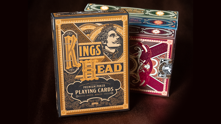 King's Head (Black and Gold Foil) Playing Cards by Joker and the Thief by Murphy's Magic Supplies, Inc.