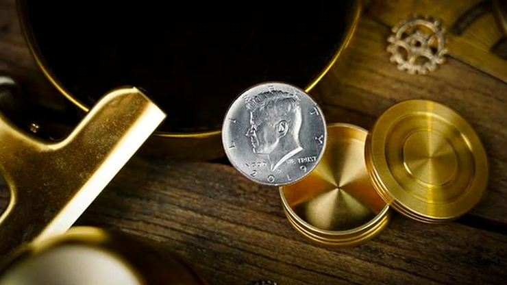 Magnetic Coin Box (Half Dollar) by Artisan Coin & OFM Studio by Murphy's Magic Supplies, Inc.