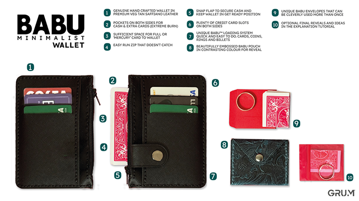 BABU Wallet Minimal by GRUM® by Murphy's Magic Supplies, Inc.