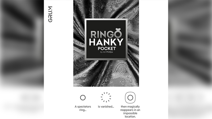 Ringo Hanky Pocket (Black for BABU) by GRUM® by Murphy's Magic Supplies, Inc.