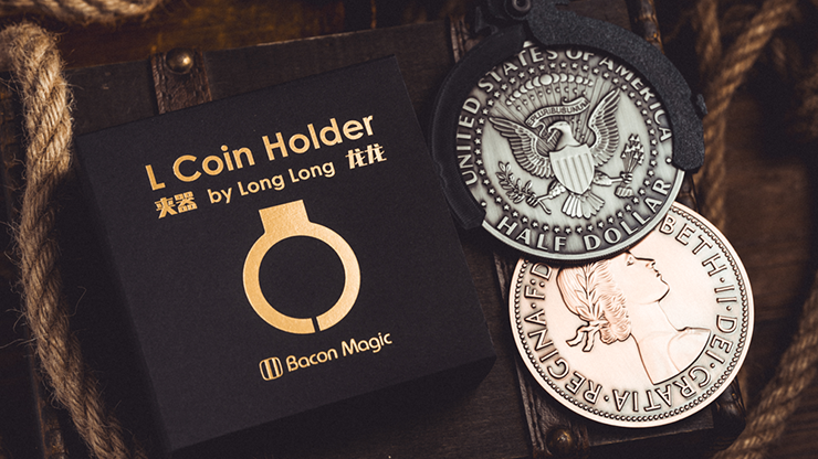 L Holder (Double Jumbo Coins 2.7"-3.2") by Long Long & Bacon Magic by Murphy's Magic Supplies, Inc.