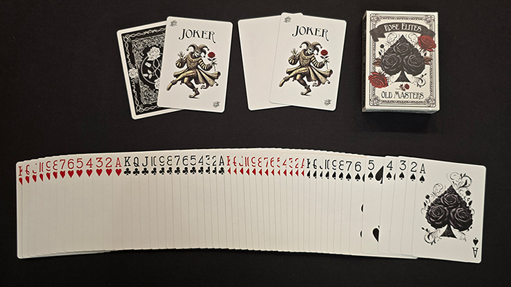 Rose Elites - Old Masters (Black) Marked Deck Playing Cards by Murphy's Magic Supplies, Inc.