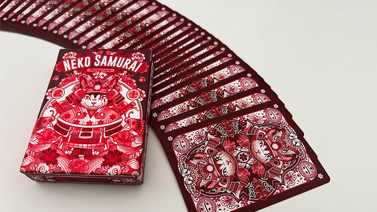 Neko Samurai (Red) Playing Cards by Murphy's Magic Supplies, Inc.