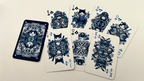 Neko Samurai (Mini Blue) Playing Cards by Murphy's Magic Supplies, Inc.
