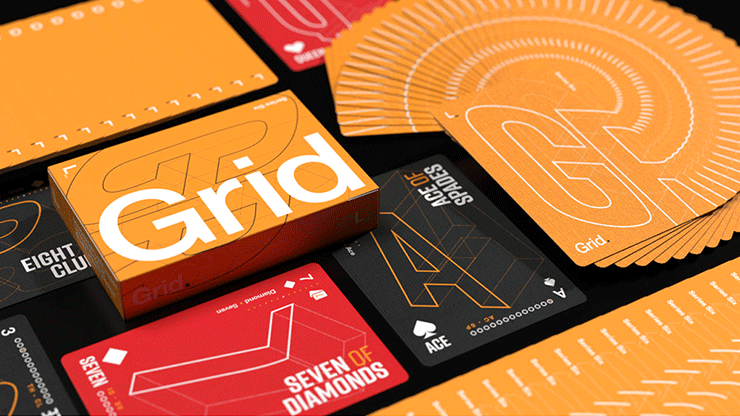 Grid Series Six- Typographic Playing Cards by Murphy's Magic Supplies, Inc.