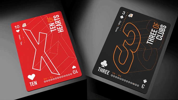 Grid Series Six- Typographic Playing Cards by Murphy's Magic Supplies, Inc.