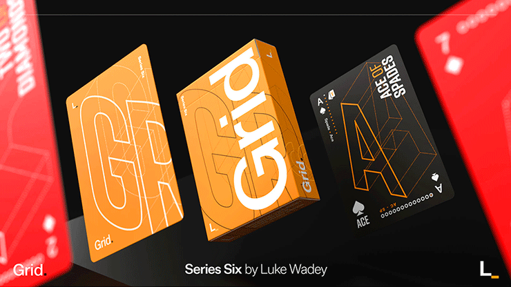 Grid Series Six- Typographic Playing Cards by Murphy's Magic Supplies, Inc.