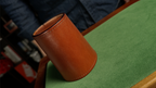 MS Leather Chop Cup by Bond Lee & MS Magic (Brown) by Murphy's Magic Supplies, Inc.