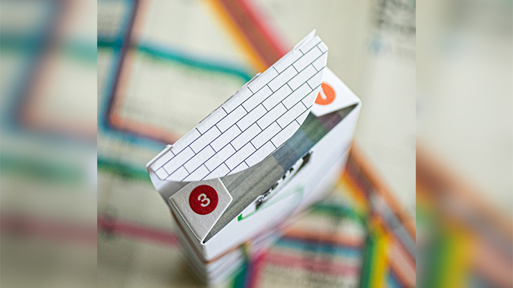 WHITE EDITION FULTON STREET MTA PLAYING CARDS (1972 VIGNELLI MAP EDITION) by Murphy's Magic Supplies, Inc.