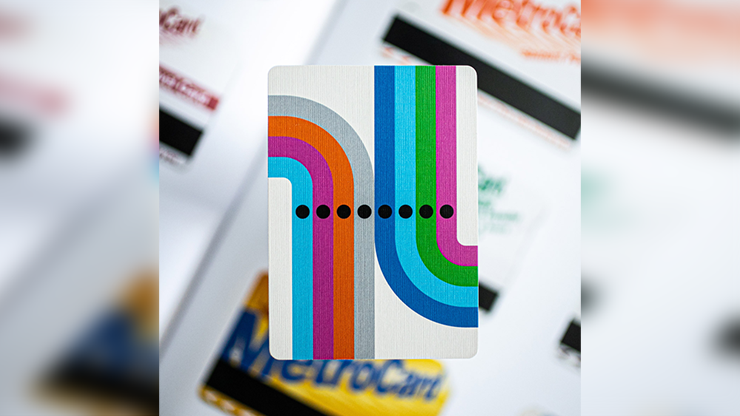 WHITE EDITION FULTON STREET MTA PLAYING CARDS (1972 VIGNELLI MAP EDITION) by Murphy's Magic Supplies, Inc.