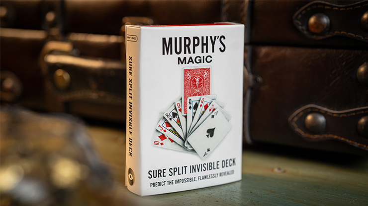 SURE SPLIT Invisible Deck Bicycle (Red) by Murphy's Magic by Murphy's Magic Supplies, Inc.