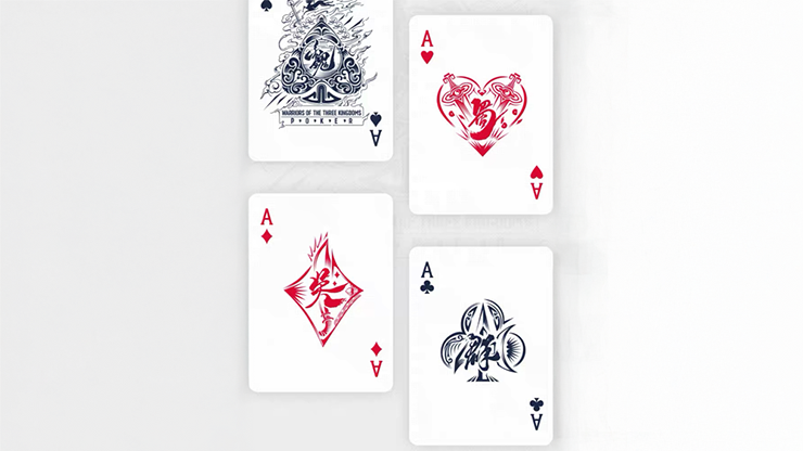 Warriors Of Three Kingdoms (Blue) Playing Cards by YOKAGAME by Murphy's Magic Supplies, Inc.