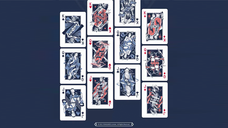 Warriors Of Three Kingdoms (Blue) Playing Cards by YOKAGAME by Murphy's Magic Supplies, Inc.