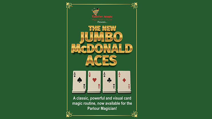 Jumbo McDonald Aces by Twister Magic (Red) by Murphy's Magic Supplies, Inc.