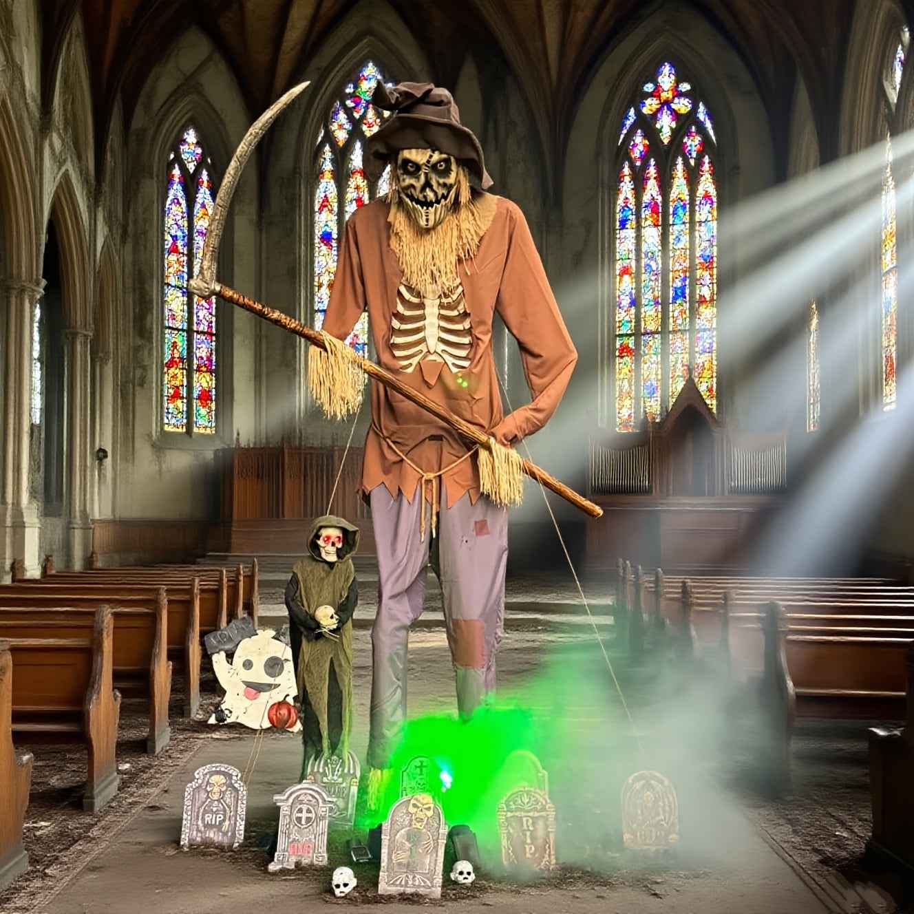 500W Muti Color Machine Fog Smoke with RGB LED, Halloween Smoke Effect, 13 Colorful LED Lights Effect, 8lights, Adjustable Light, 2000CFM Fog, Indoor, Perfect for Halloween, Party, Weddingand Stage Effect, Party, Disco Dj Effect