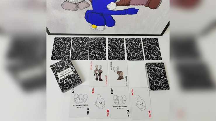 Kaws Seeing / Watching Black Edition Playing Cards by Murphy's Magic Supplies, Inc.