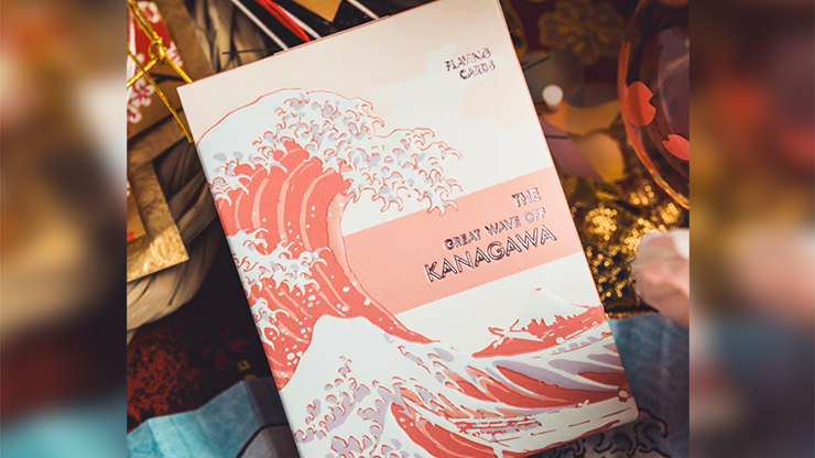 The Great Wave off Kanagawa V3 (Autumn Maple / Peachy Pink) Playing Cards by Murphy's Magic Supplies, Inc.