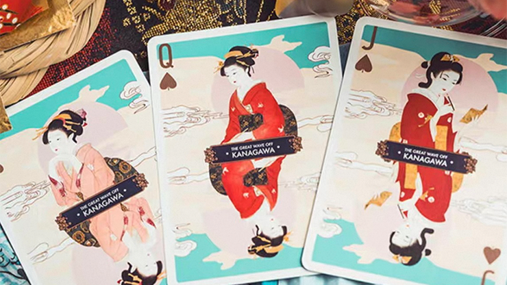 The Great Wave off Kanagawa V3 (Fresh Spring / Peppermint Green) Playing Cards by Murphy's Magic Supplies, Inc.