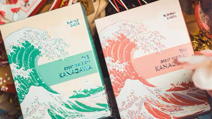 The Great Wave off Kanagawa V3 (Fresh Spring / Peppermint Green) Playing Cards by Murphy's Magic Supplies, Inc.