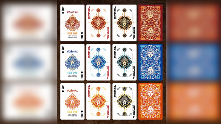 Sun God Greek Mythology Themed Blue Edition Playing Cards by Murphy's Magic Supplies, Inc.