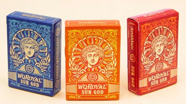 Sun God Greek Mythology Themed Blue Edition Playing Cards by Murphy's Magic Supplies, Inc.