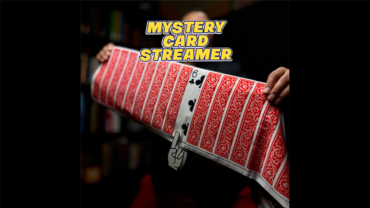 Mystery Card Streamer (Red 6 of Clubs) by PlayTime Magic DEFMA by Murphy's Magic Supplies, Inc.