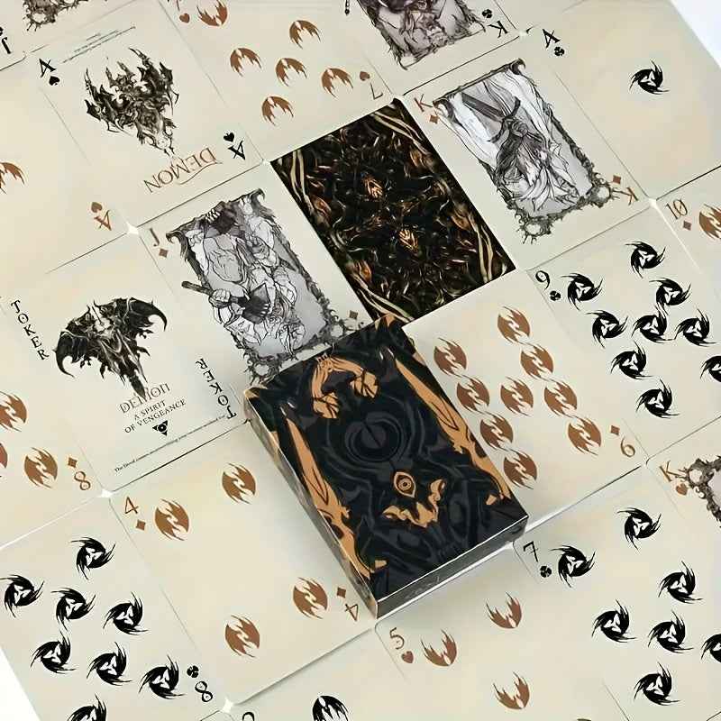 2 Sets of Devil'S Eye Playing Cards | HD Pattern Cool Cards, Magic Practice Board Game Puzzle Durable Hard Cards - Suitable for Collectible Gifting, Theme Party, Table Game
