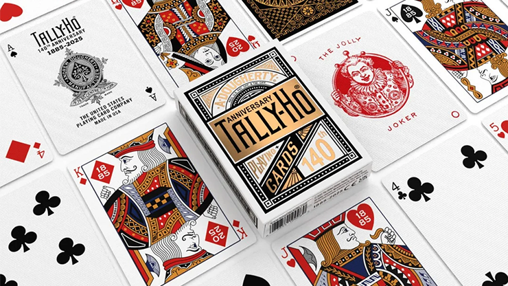 Tally Ho 140th Anniversary (Metaluxe) Playing Cards by US Playing Card by Murphy's Magic Supplies, Inc.