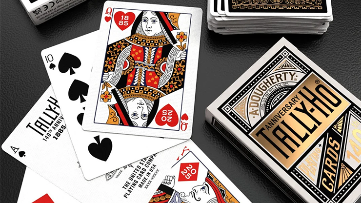 Tally Ho 140th Anniversary (Metaluxe) Playing Cards by US Playing Card by Murphy's Magic Supplies, Inc.