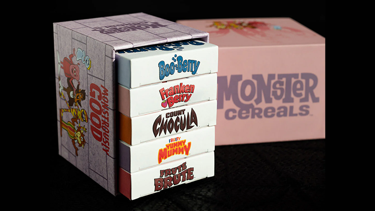MONSTER CEREALS™ 5 PACK BOX PLAYING CARD SET by Murphy's Magic Supplies, Inc.