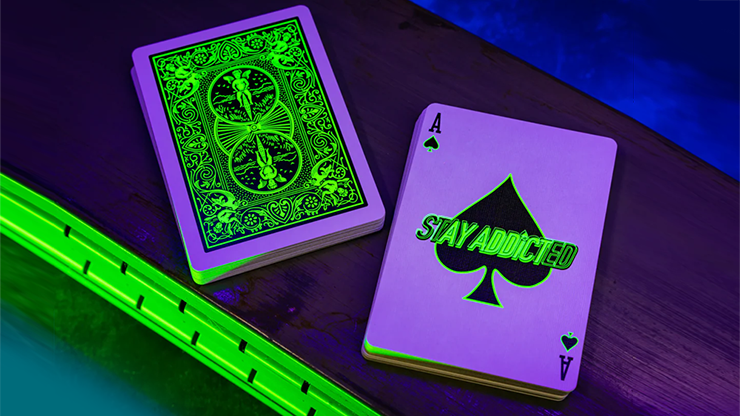 Bicycle Neon Rider Back Green-Glo Deck Playing Cards by Murphy's Magic Supplies, Inc.