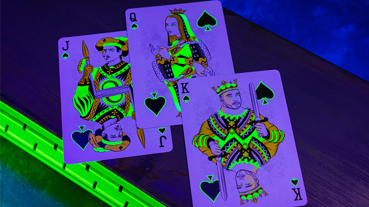 Bicycle Neon Rider Back Green-Glo Deck Playing Cards by Murphy's Magic Supplies, Inc.