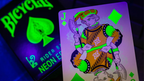 Bicycle Neon Rider Back Green-Glo Deck Playing Cards by Murphy's Magic Supplies, Inc.