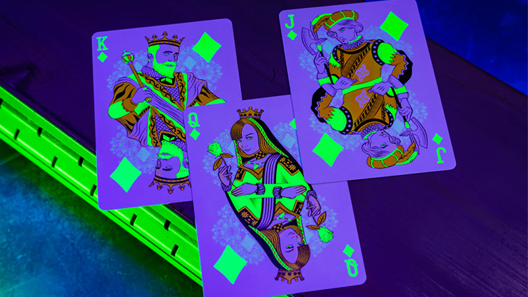 Bicycle Neon Rider Back Green-Glo Deck Playing Cards by Murphy's Magic Supplies, Inc.