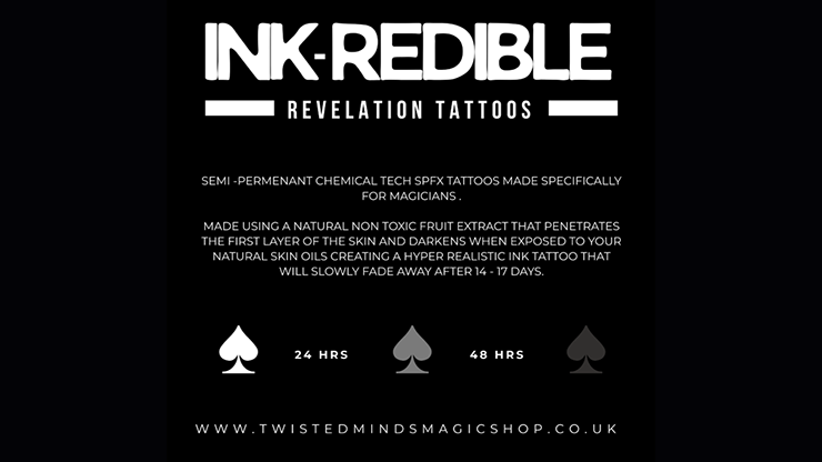 Ink-Redible Revelation Tattoos (Spades) by Twisted Minds by Murphy's Magic Supplies, Inc.
