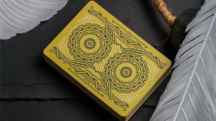 Celestial Valor Playing Cards by Giovanni Meroni(greenish yellow) by Murphy's Magic Supplies, Inc.