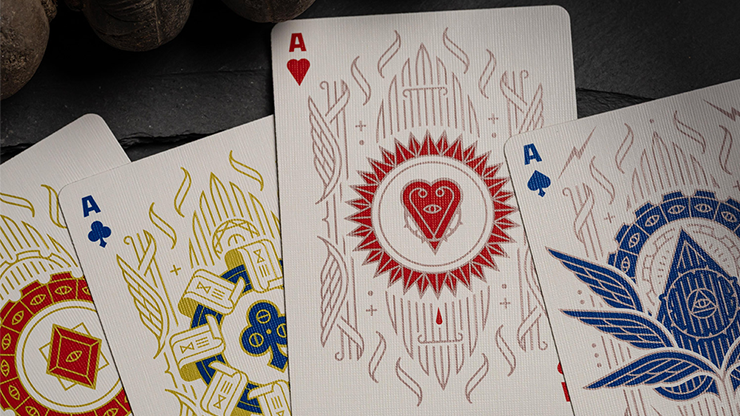 Celestial Valor Playing Cards by Giovanni Meroni(greenish yellow) by Murphy's Magic Supplies, Inc.