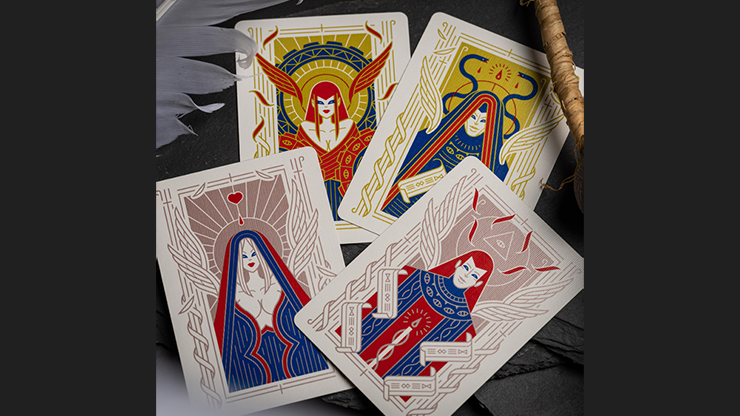 Celestial Valor Playing Cards by Giovanni Meroni(greenish yellow) by Murphy's Magic Supplies, Inc.